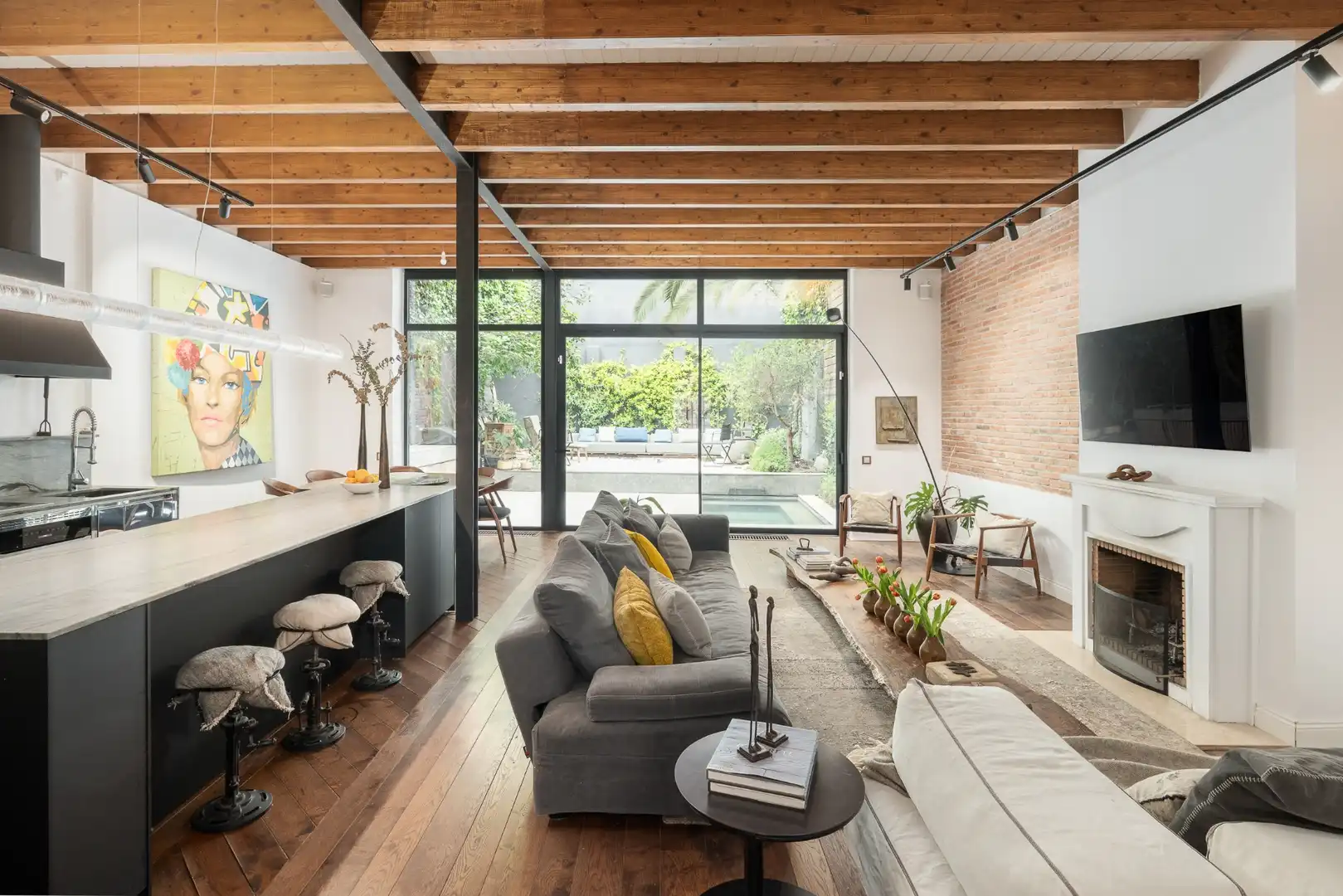 Sala de estar de Casa o chalet en venta en Barcelona con Aire acondicionado, Calefacción y Jardín privado