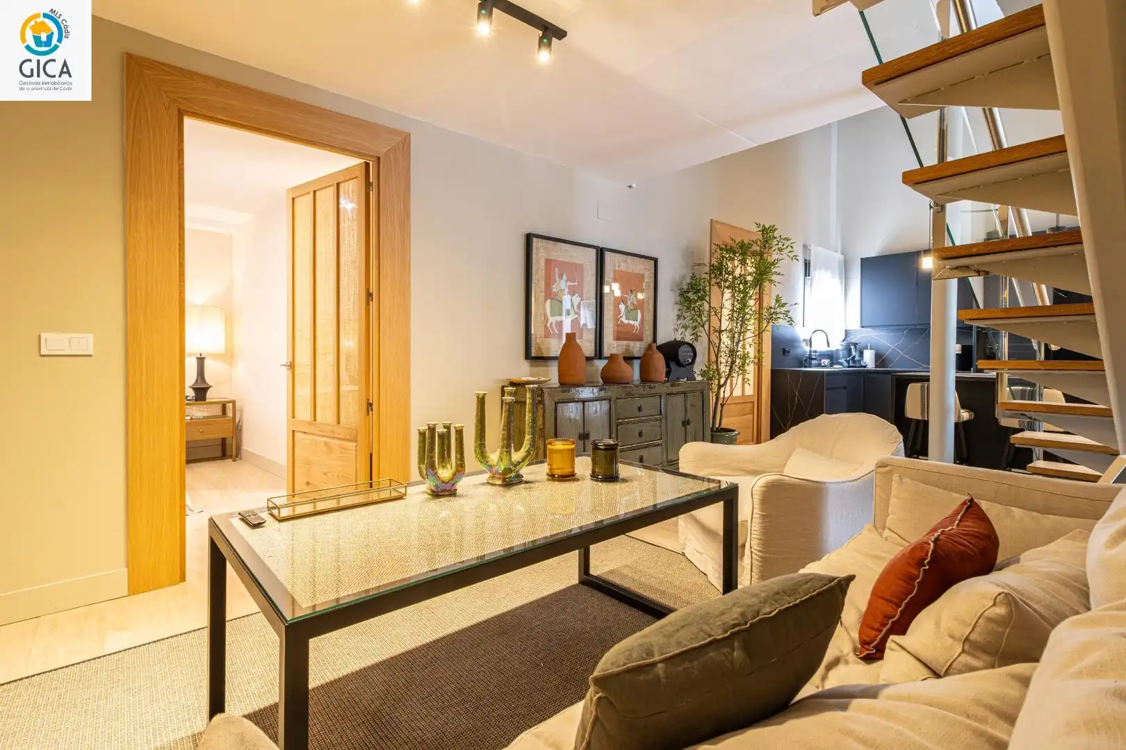 Wohnzimmer von Maisonette zum Verkauf in Jerez de la Frontera mit Klimaanlage, Heizung und Whirlpool