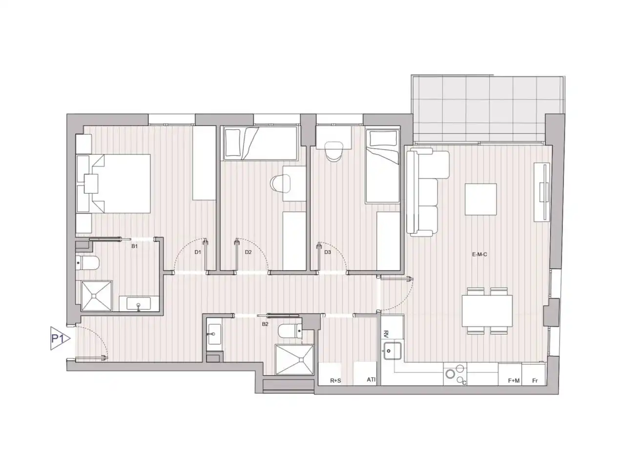Flat for sale in Granollers  with Air Conditioner, Heating and Balcony