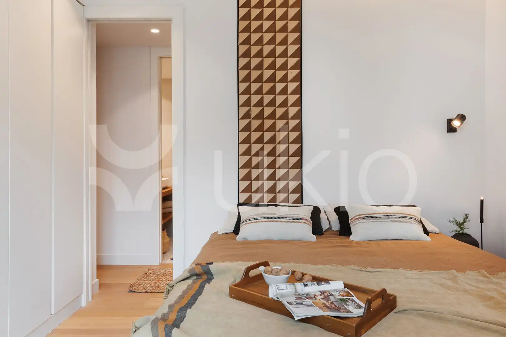Schlafzimmer von Wohnung zur Miete in Barcelona mit Klimaanlage, Terrasse und Schwimmbad