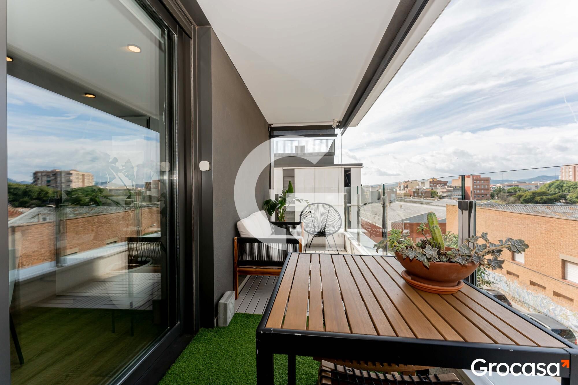 Terrace of Flat for sale in Cornellà de Llobregat  with Air Conditioner, Terrace and Storage room