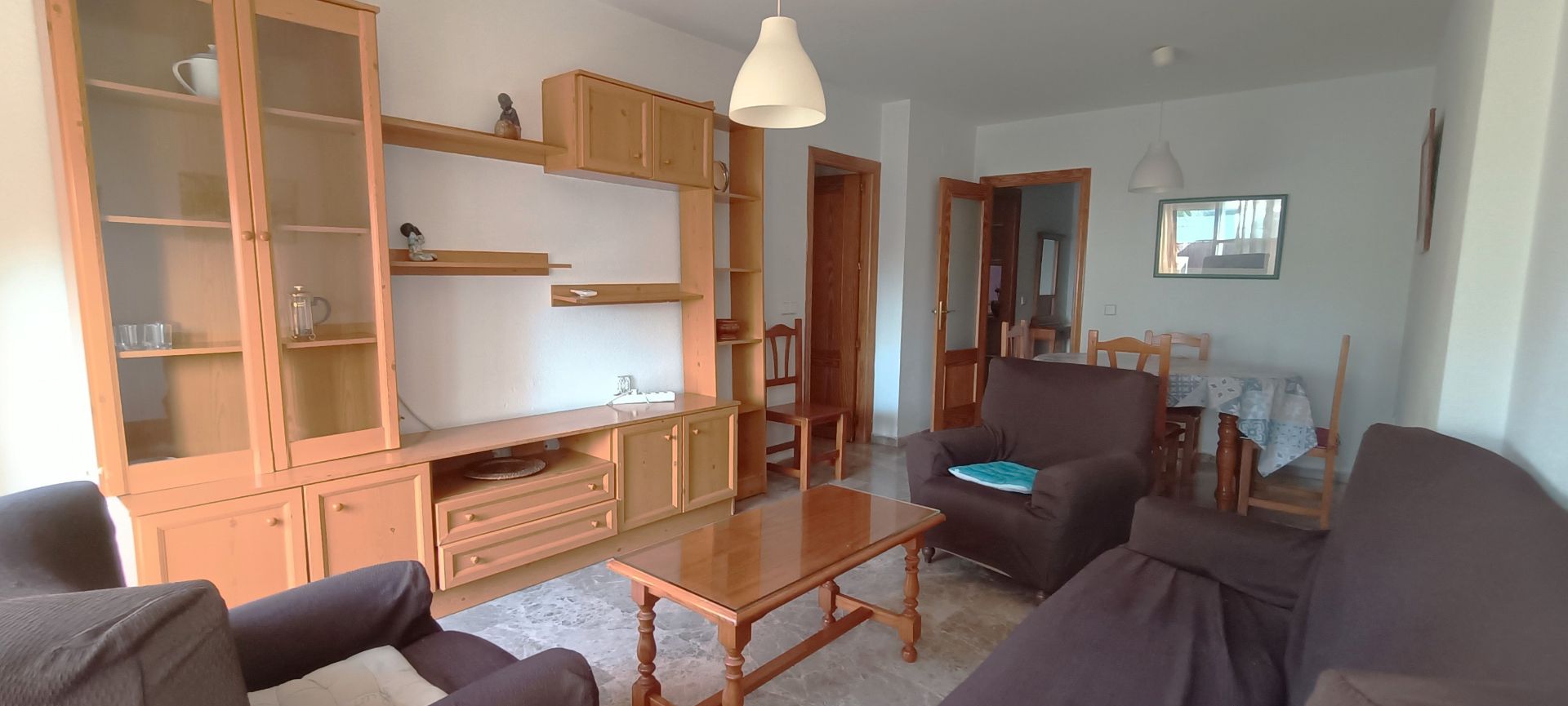 Sala d'estar de Pis de lloguer en Alhaurín de la Torre amb Aire condicionat, Terrassa i Moblat