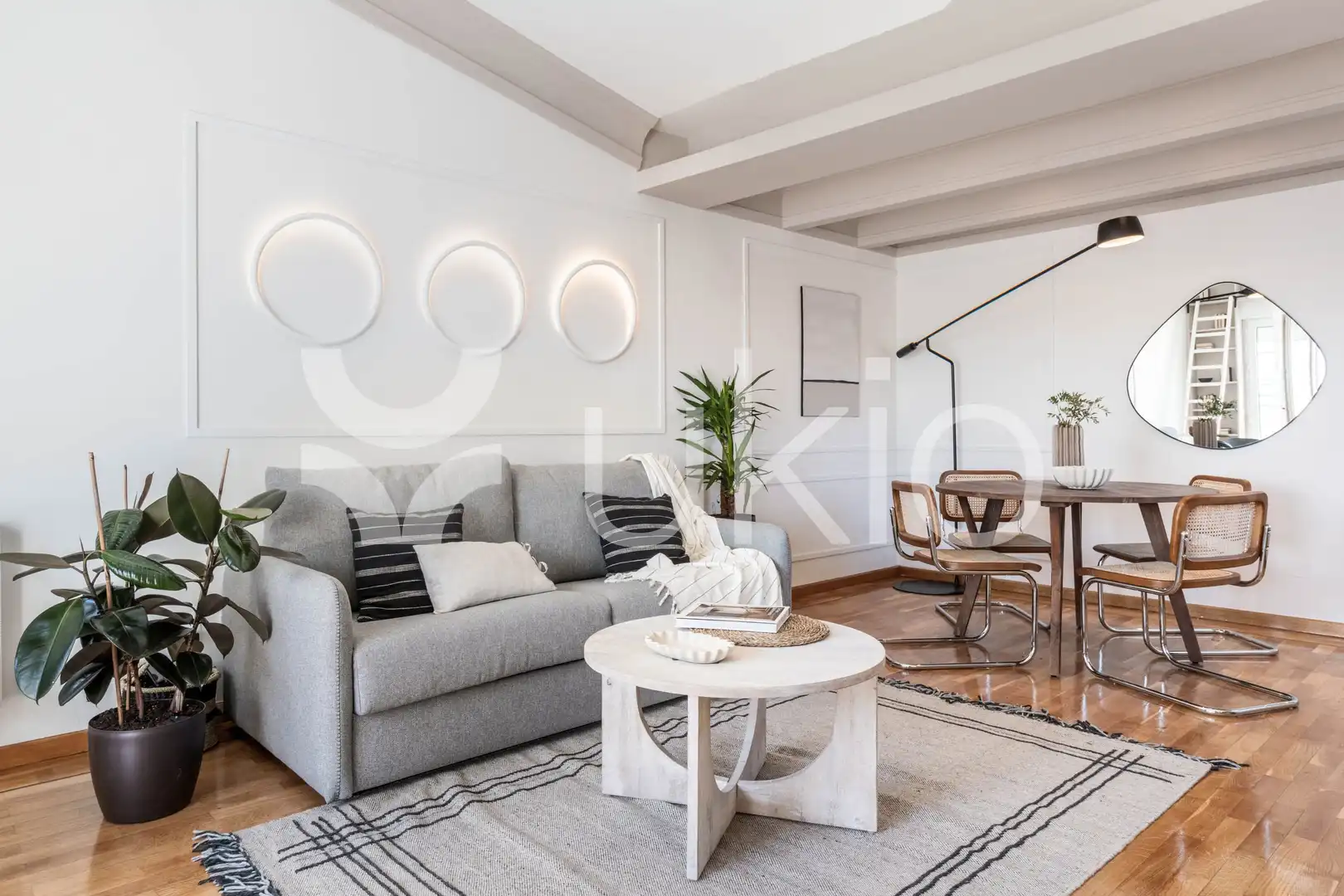 Wohnzimmer von Dachboden zur Miete in Madrid mit Klimaanlage, Heizung und Terrasse