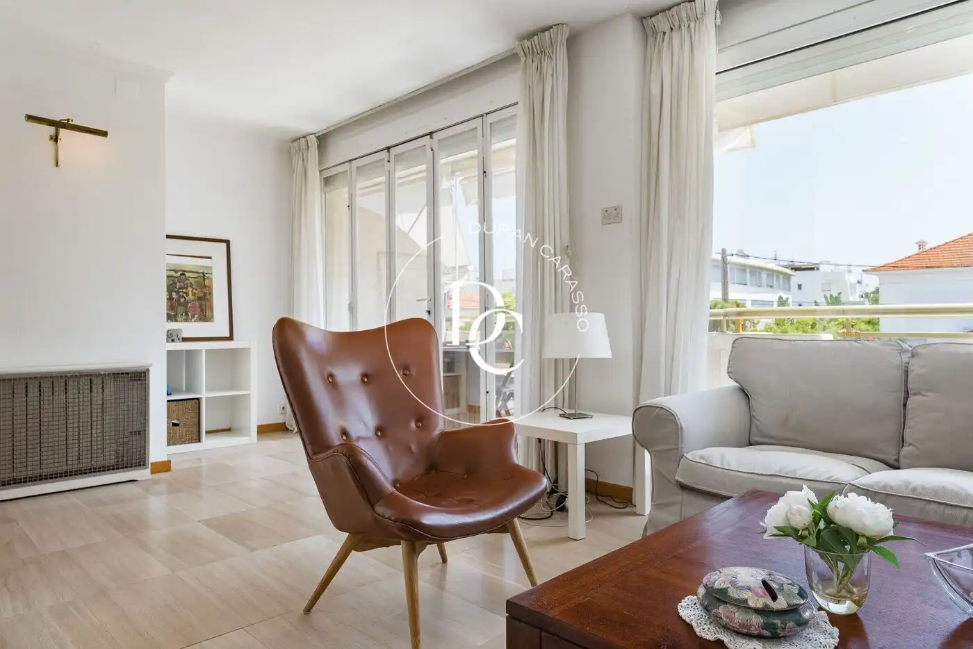 Sala d'estar de Dúplex en venda en Sitges amb Aire condicionat, Calefacció i Jardí privat