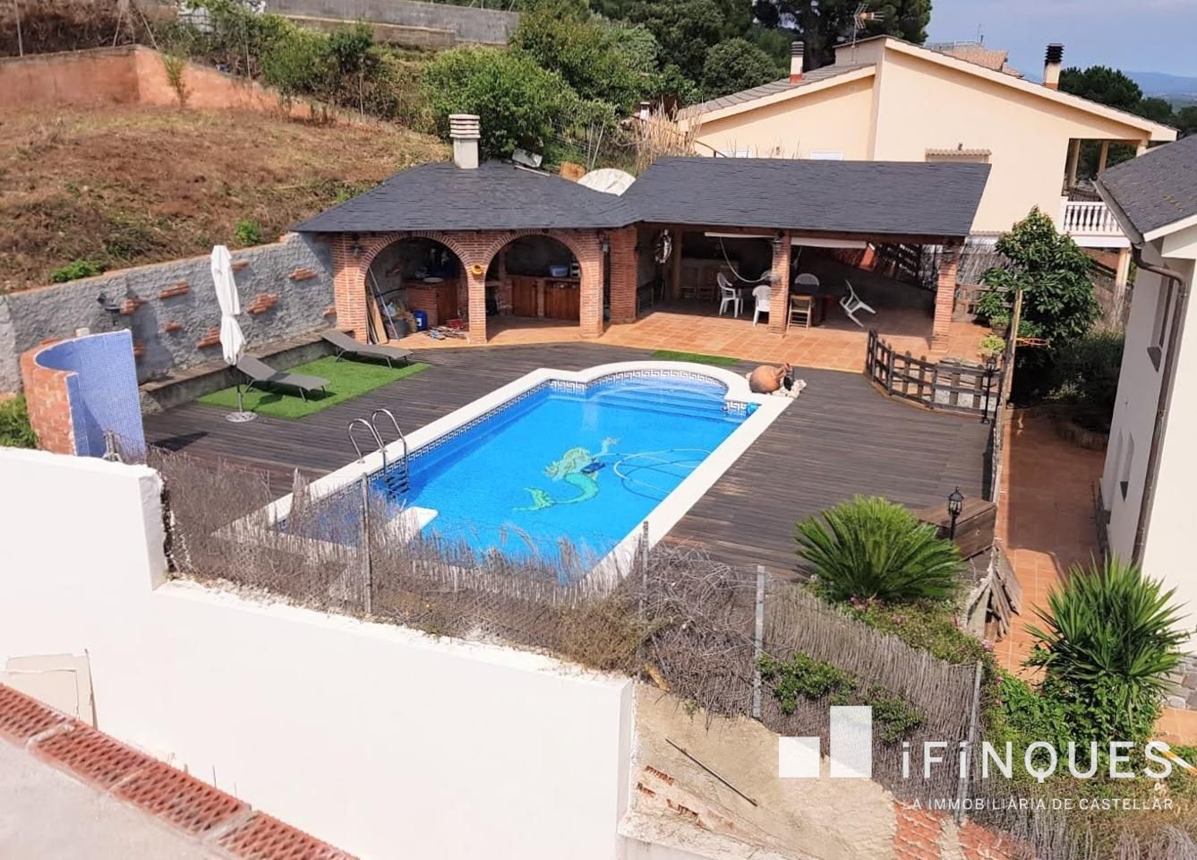 Swimming pool of House or chalet for sale in Sentmenat  with Air Conditioner, Heating and Private garden