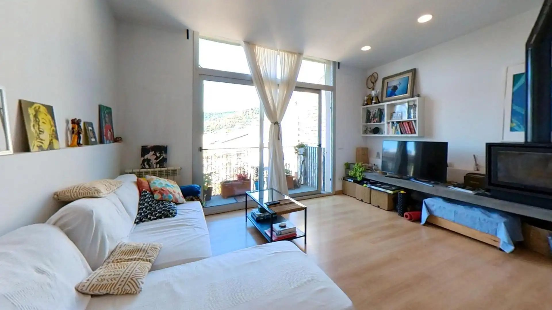 Sala d'estar de Àtic en venda en La Garriga amb Terrassa i Balcó