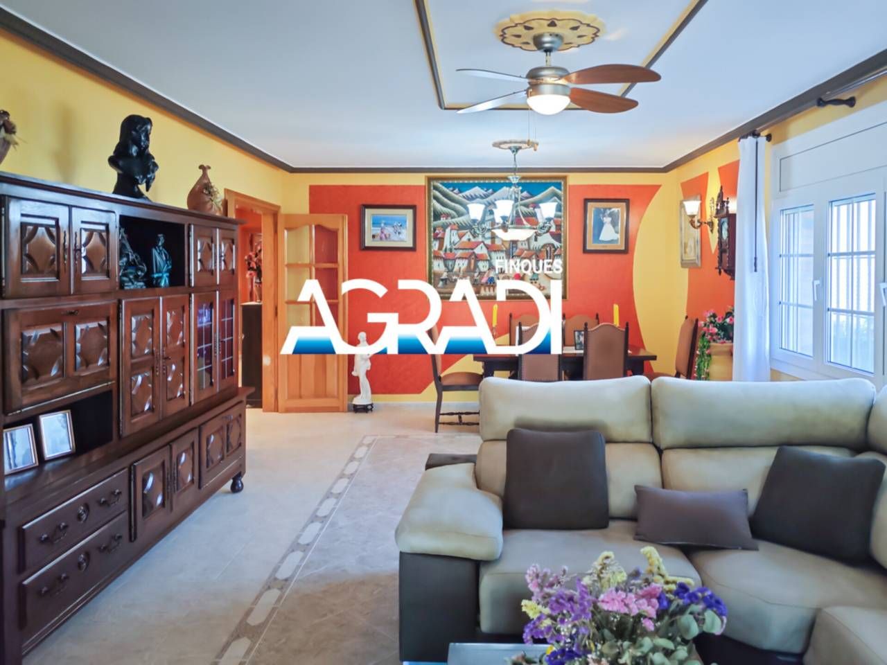 Sala d'estar de Casa o xalet en venda en Cardedeu amb Aire condicionat, Calefacció i Jardí privat