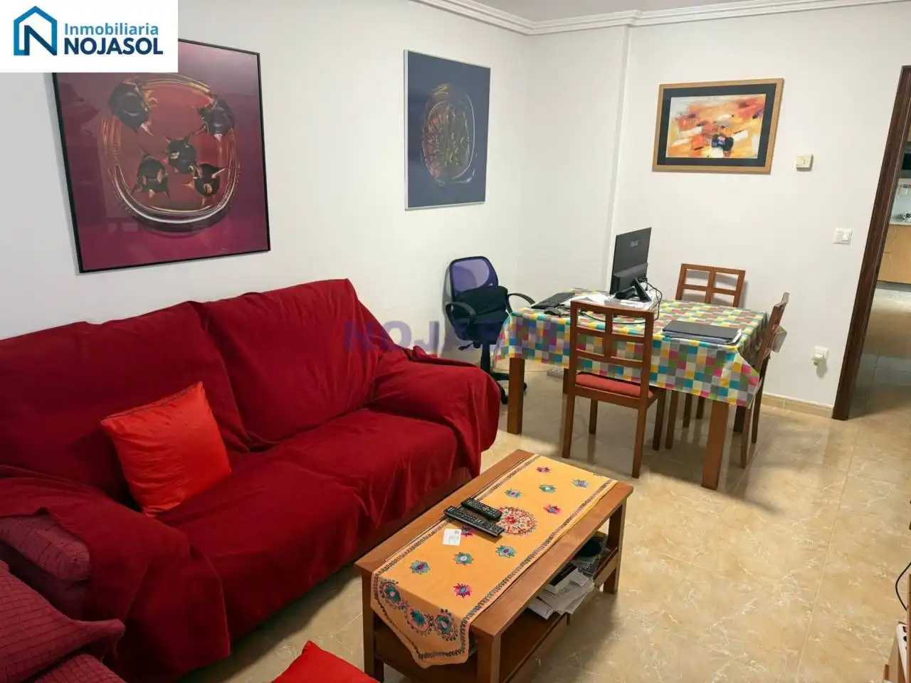 Sala de estar de Apartamento de alquiler en Noja con Calefacción, Terraza y Amueblado