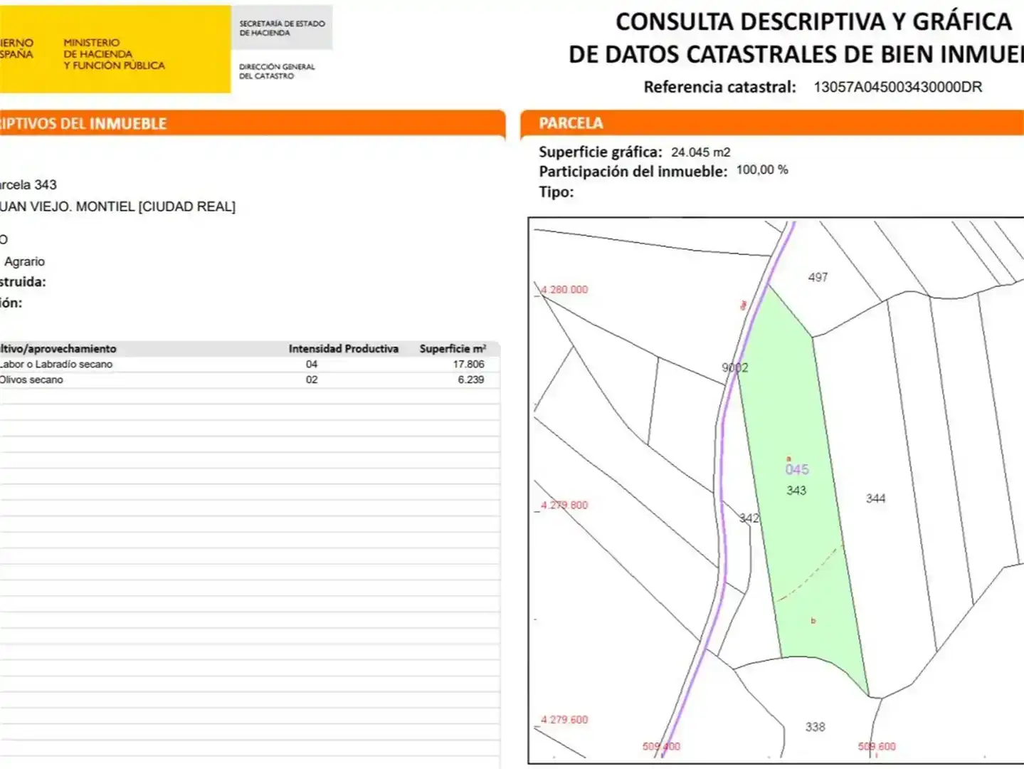Terreno en venta en Almedina