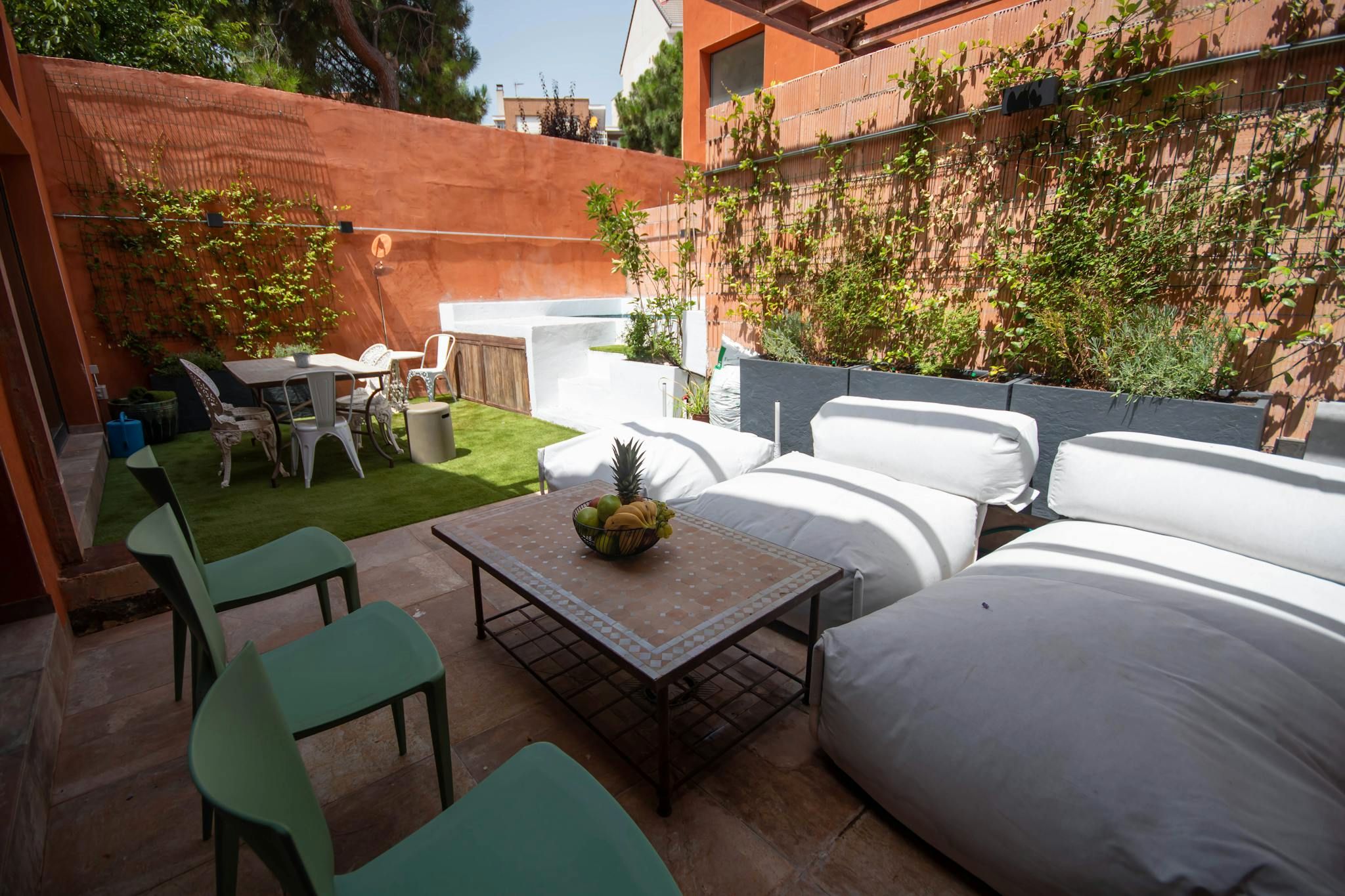 Terraza de Piso de alquiler en  Madrid Capital con Aire acondicionado, Calefacción y Jardín privado