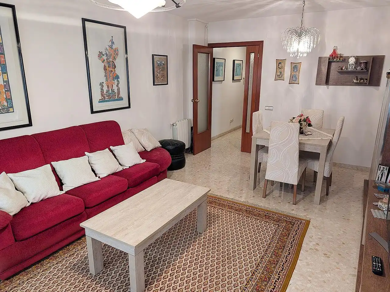 Sala de estar de Piso en venta en Amposta con Calefacción, Amueblado y Balcón
