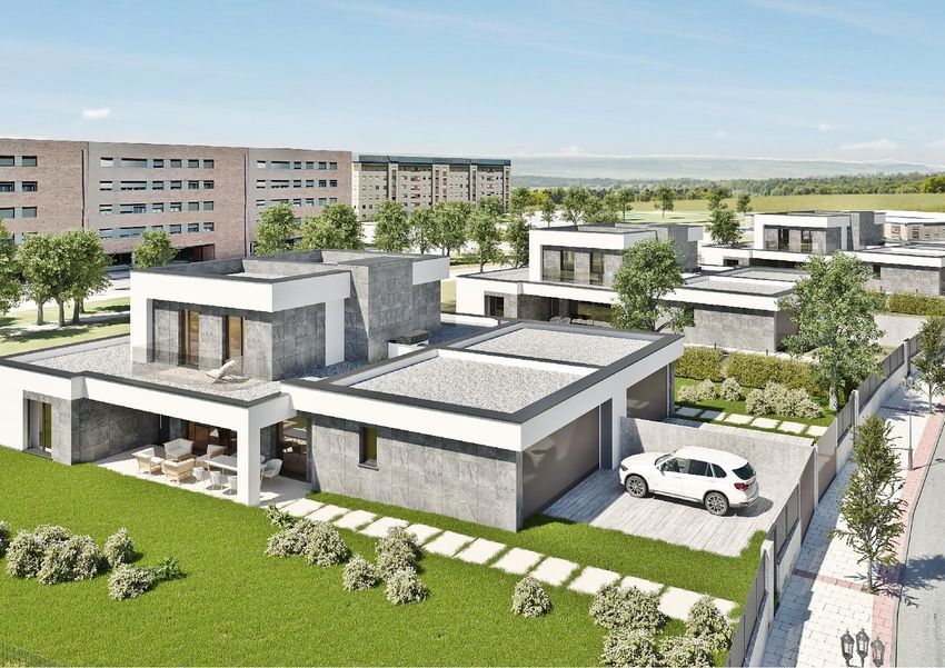 Exterior view of Single-family semi-detached for sale in Oviedo   with Heating, Private garden and Terrace