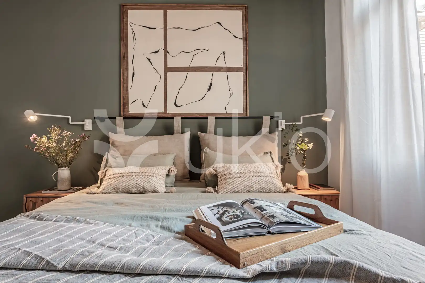 Bedroom of Flat for rent in Madrid  with Air Conditioner, Terrace and Furnished