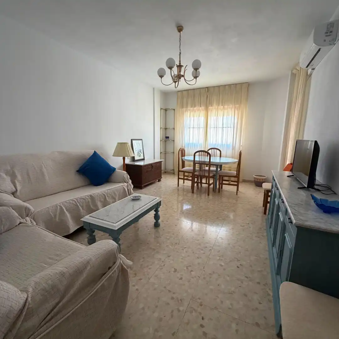 Sala d'estar de Pis de lloguer en Almendralejo amb Aire condicionat, Moblat i Balcó