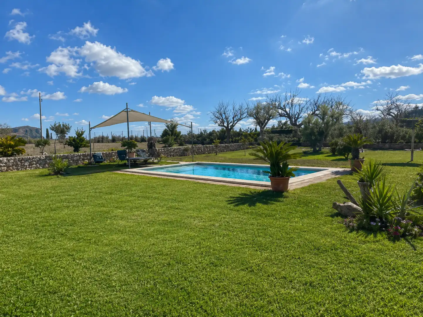 Schwimmbecken von Haus oder Chalet zur Miete in Lloret de Vistalegre mit Heizung, Privatgarten und Terrasse