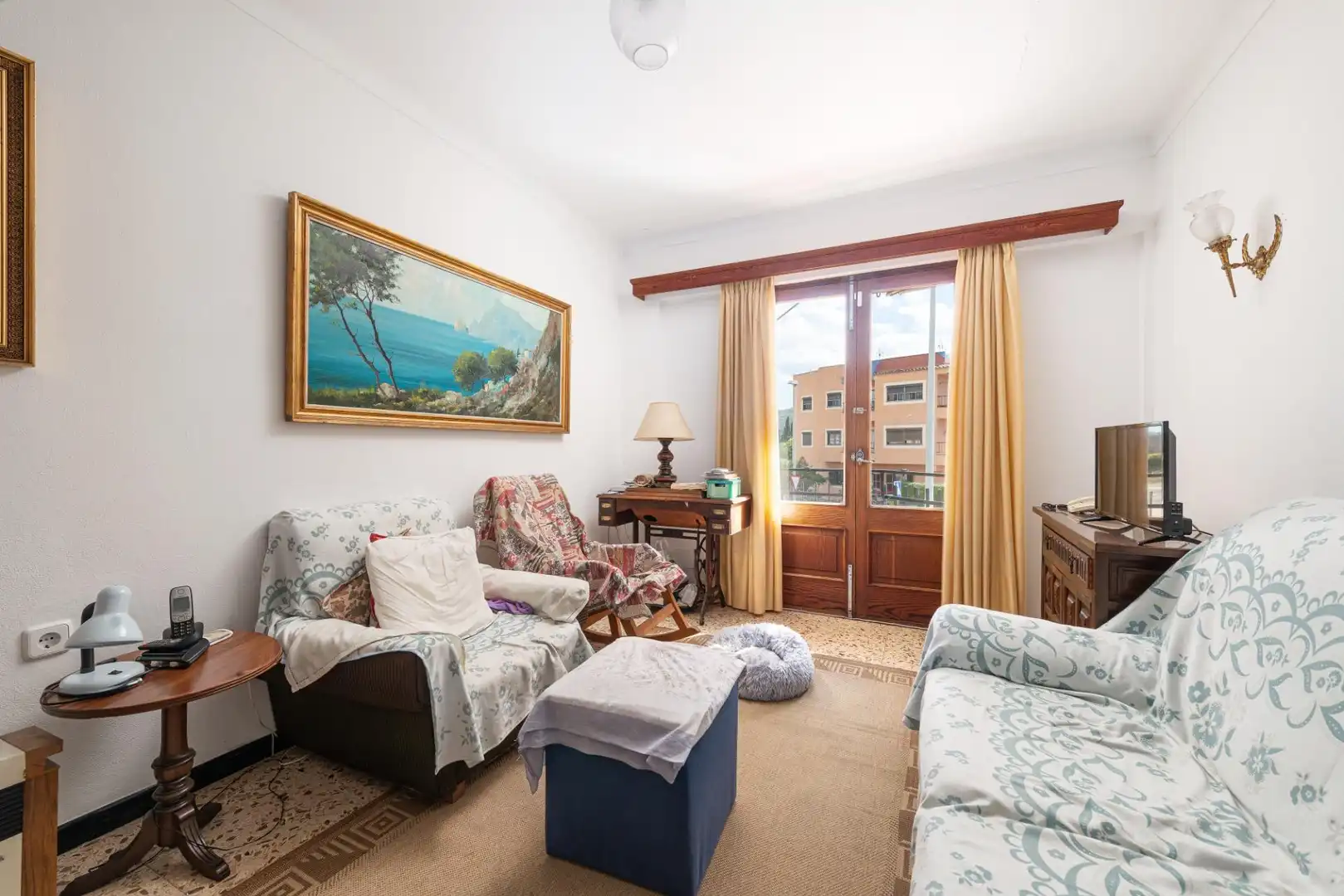 Wohnzimmer von Haus oder Chalet zum Verkauf in Alcúdia mit Klimaanlage, Heizung und Privatgarten