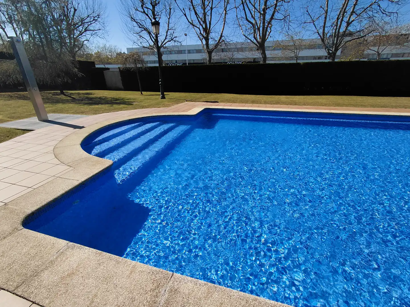 Swimming pool of Flat for sale in Oleiros  with Heating, Private garden and Parquet flooring