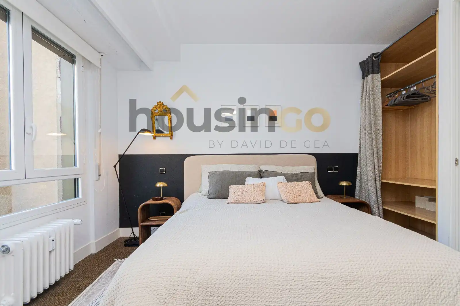 Bedroom of Flat for rent in Madrid  with Air Conditioner, Heating and Parquet flooring