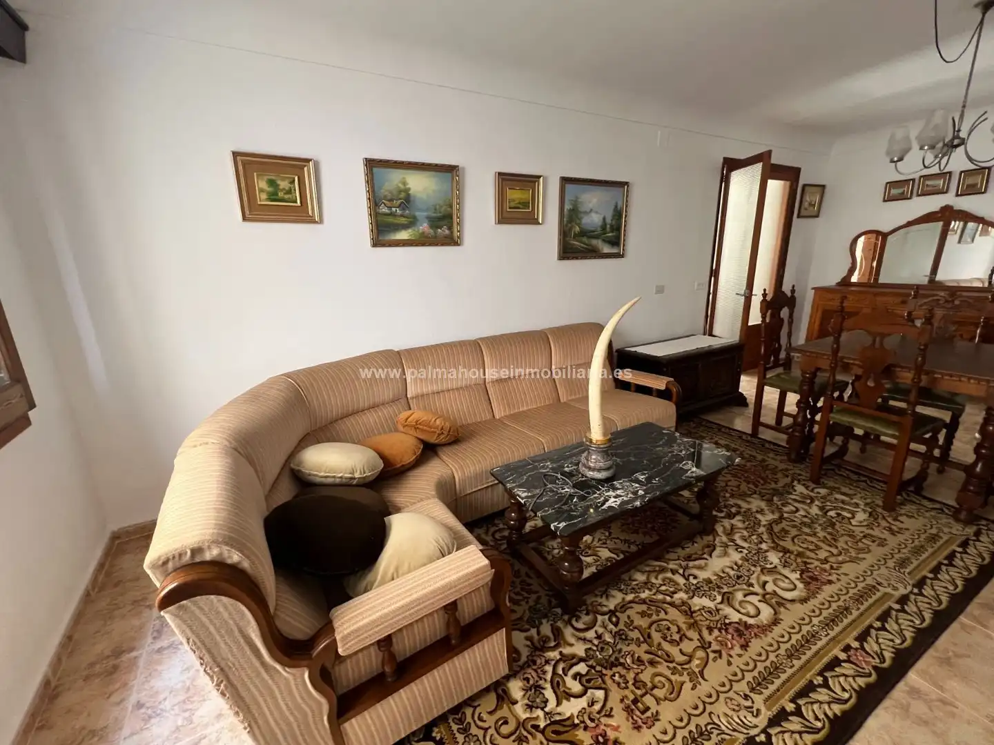 Wohnzimmer von Haus oder Chalet zur Miete in Artà mit Klimaanlage, Terrasse und Fernseher