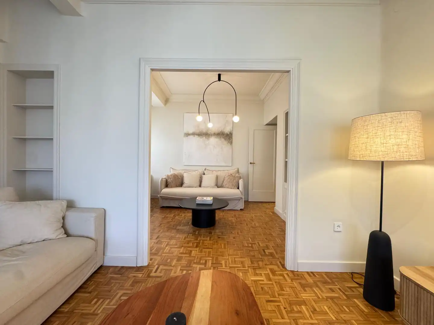 Wohnzimmer von Wohnung zum Verkauf in Alicante / Alacant mit Klimaanlage, Heizung und Parkett