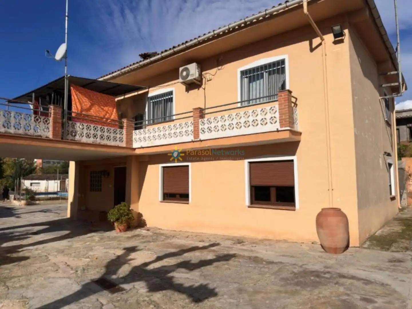 Vista exterior de Casa o chalet en venta en Albaida con Aire acondicionado, Jardín privado y Terraza