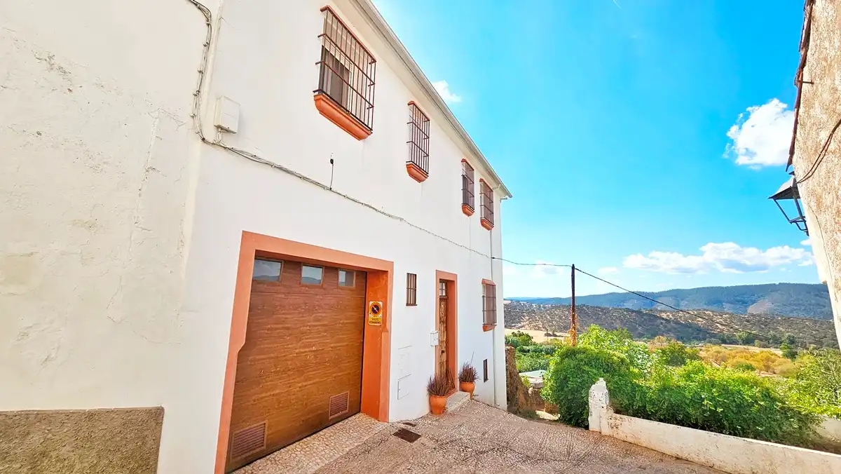 Vista exterior de Casa o chalet en venta en Cañaveral de León con Aire acondicionado, Jardín privado y Terraza