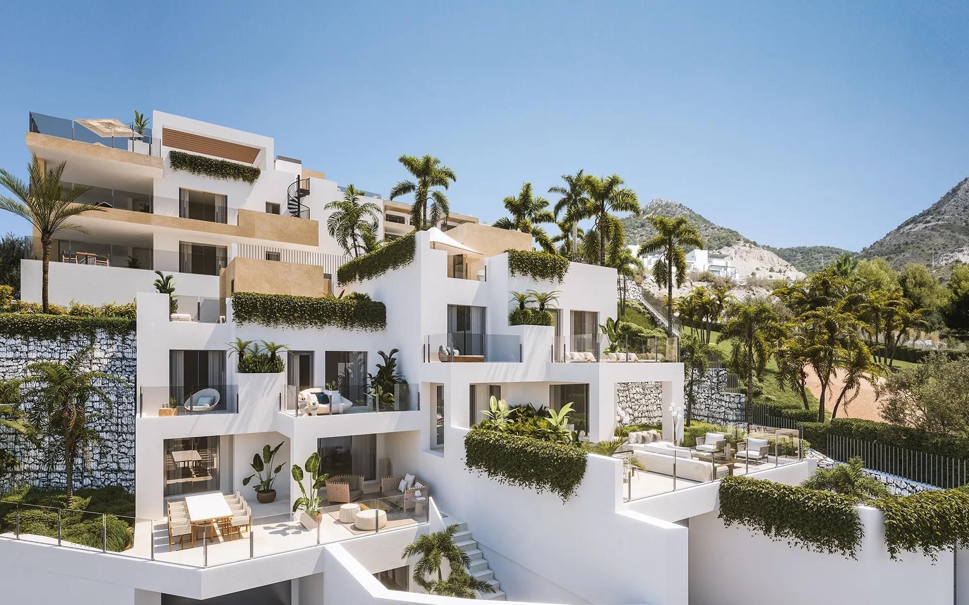 Vista exterior de Apartament en venda en Benalmádena amb Aire condicionat, Calefacció i Jardí privat