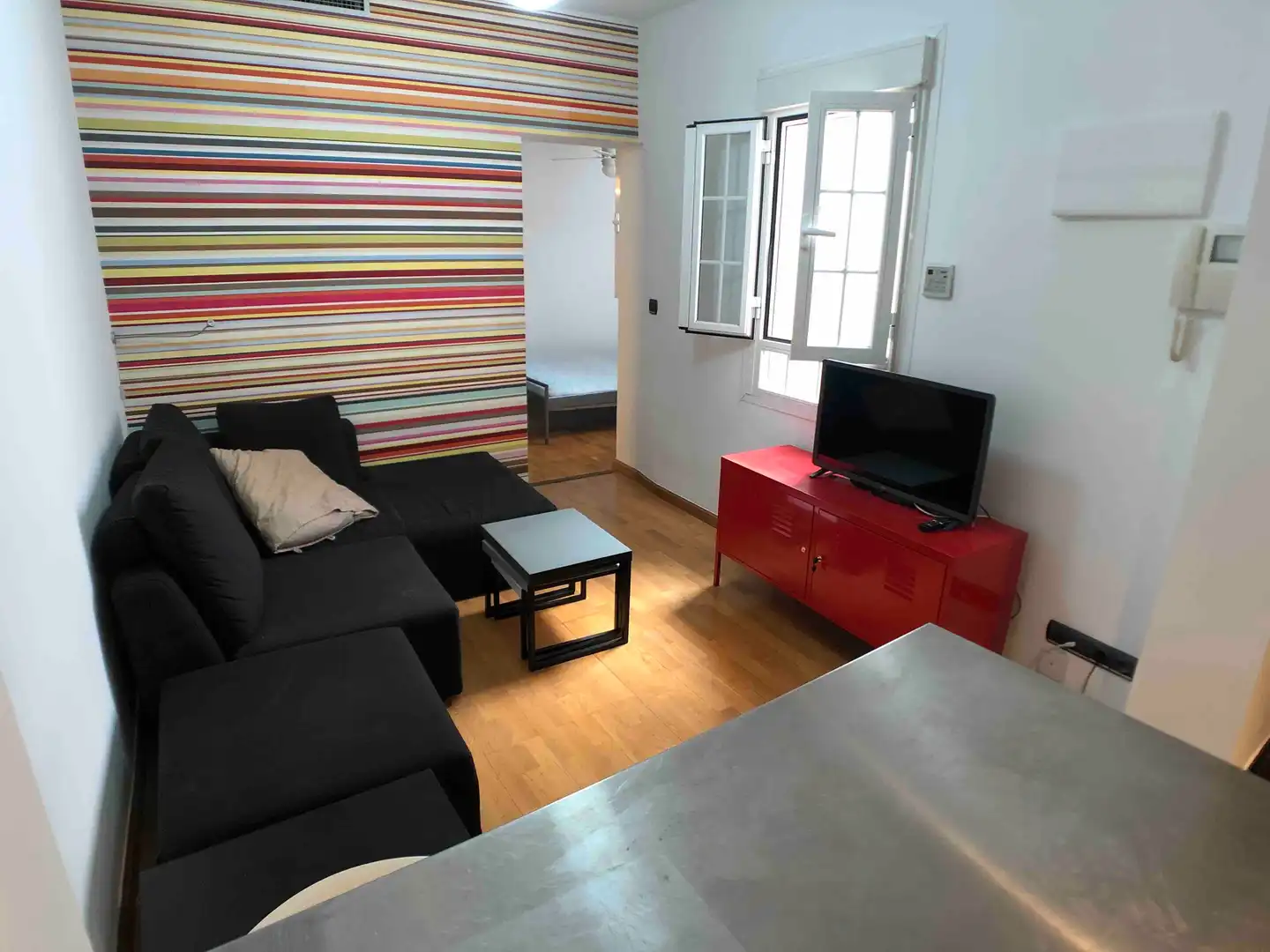 Sala de estar de Piso de alquiler en Madrid con Aire acondicionado, Calefacción y Parquet
