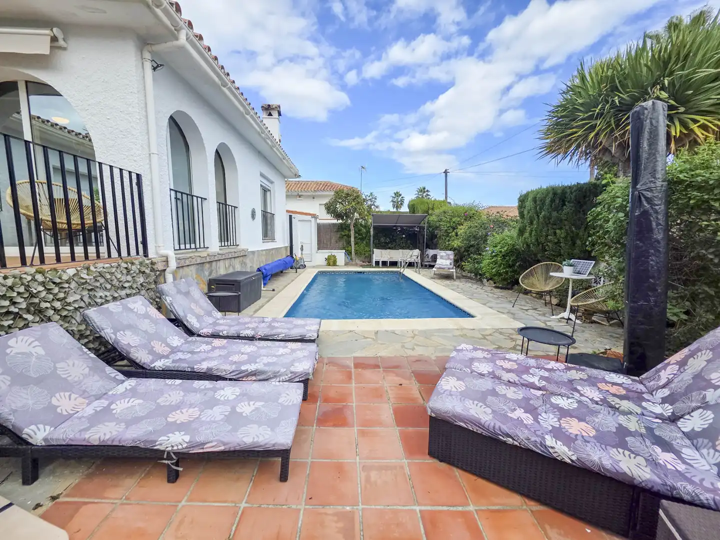 Exterior view of Houses for sale in Manilva  with Air Conditioner, Private garden and Terrace