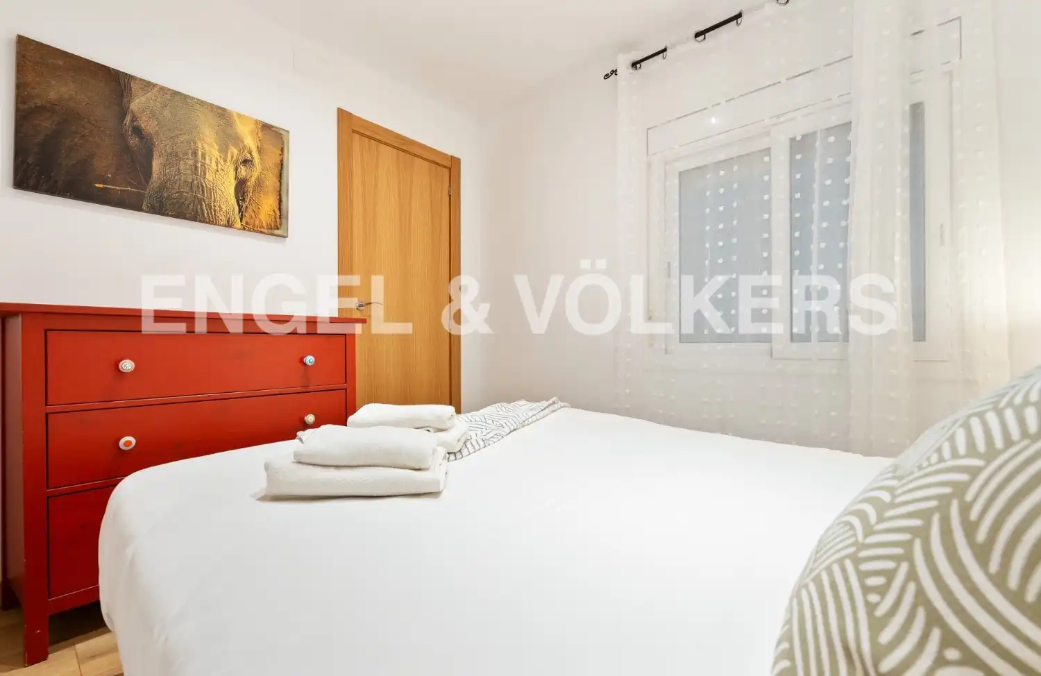 Schlafzimmer von Wohnung zur Miete in Barcelona mit Klimaanlage, Heizung und Parkett