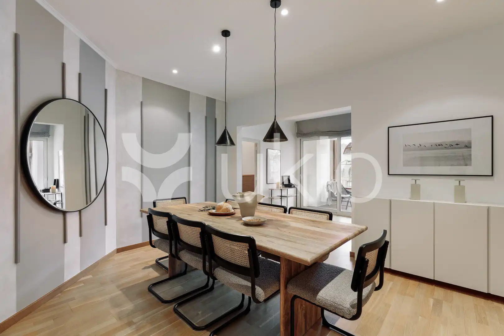 Menjador de Apartament de lloguer en Barcelona amb Aire condicionat, Calefacció i Terrassa