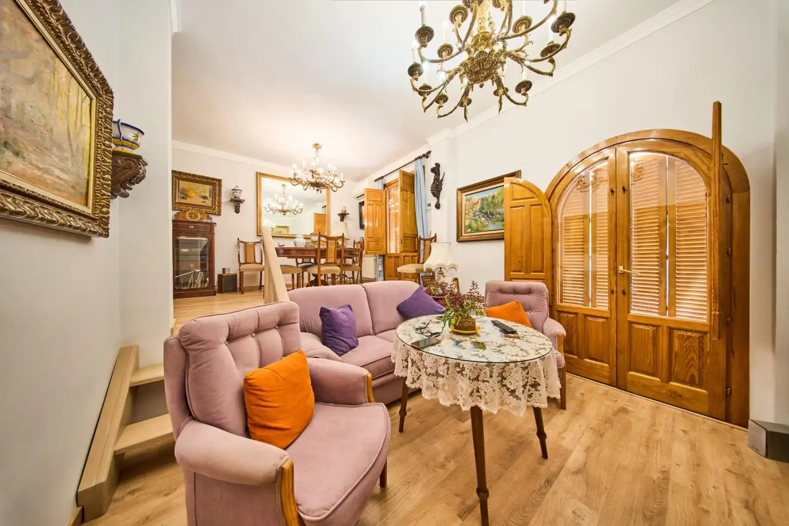 Sala de estar de Casa o chalet en venta en Granada con Aire acondicionado, Calefacción y Jardín privado