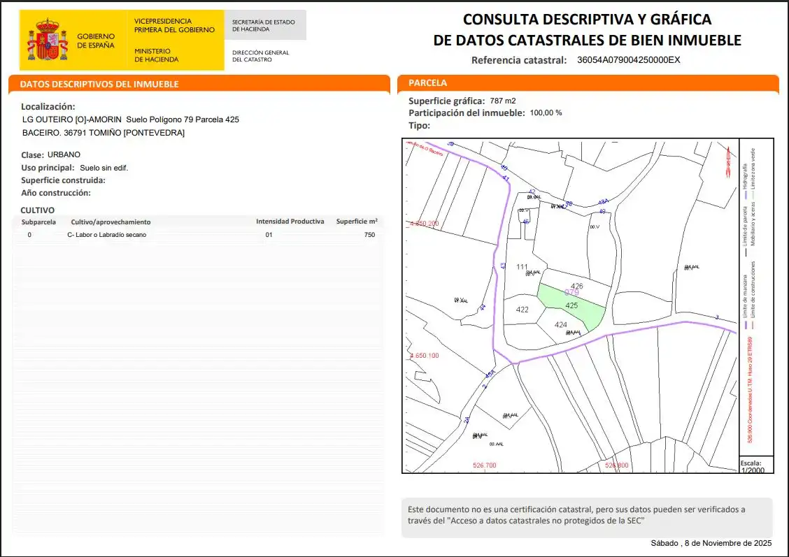 Residential land for sale in Lugar Rotea-Amorin 79, imagen 4