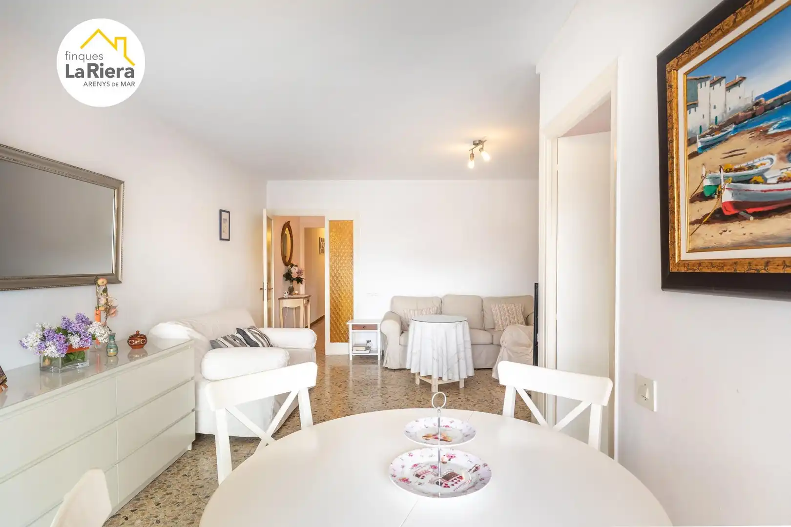 Wohnzimmer von Wohnung zum Verkauf in Arenys de Mar mit Klimaanlage, Terrasse und Alarm