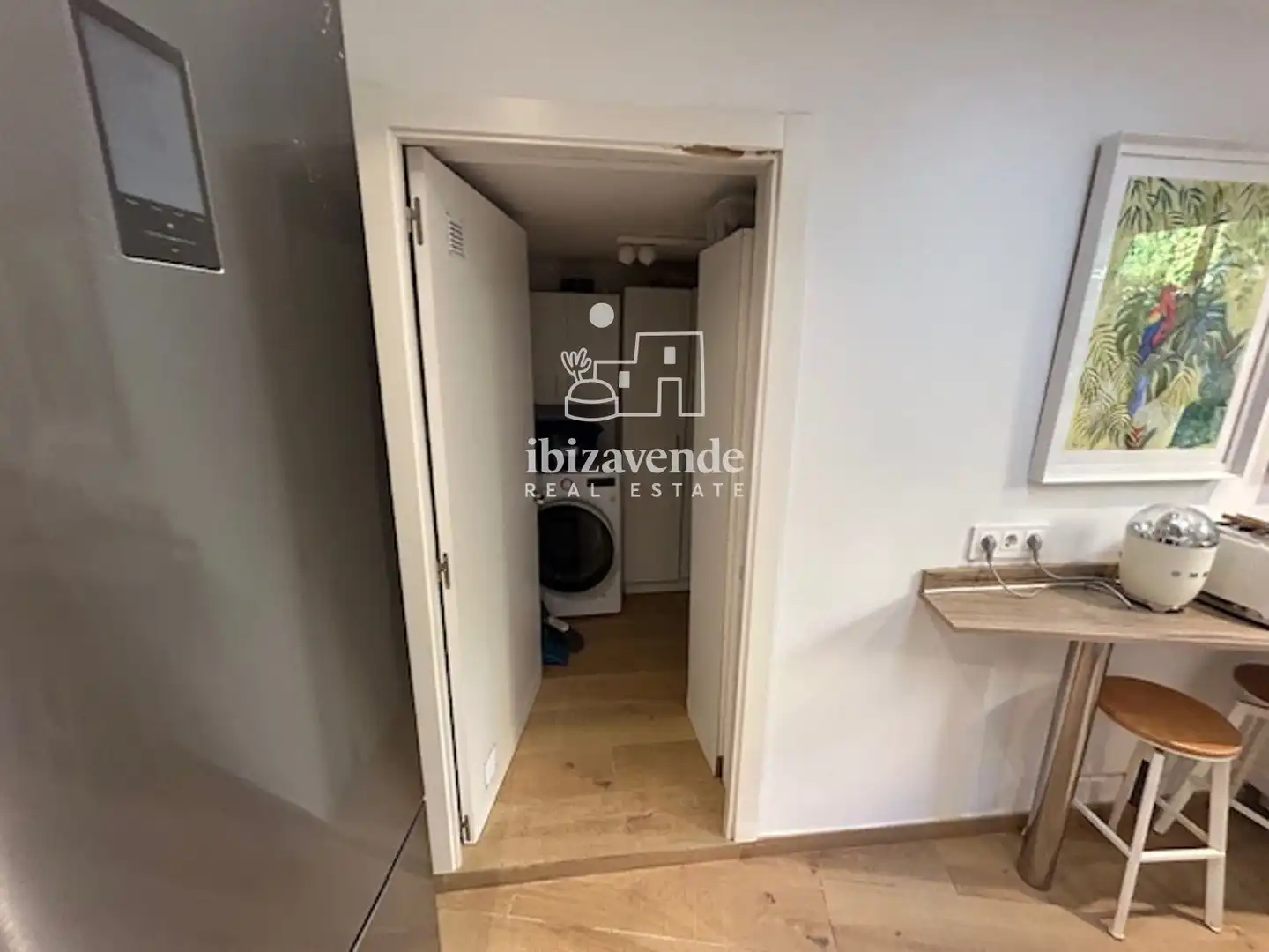 Schlafzimmer von Einfamilien-Reihenhaus zur Miete in Santa Eulària des Riu mit Klimaanlage, Heizung und Parkett