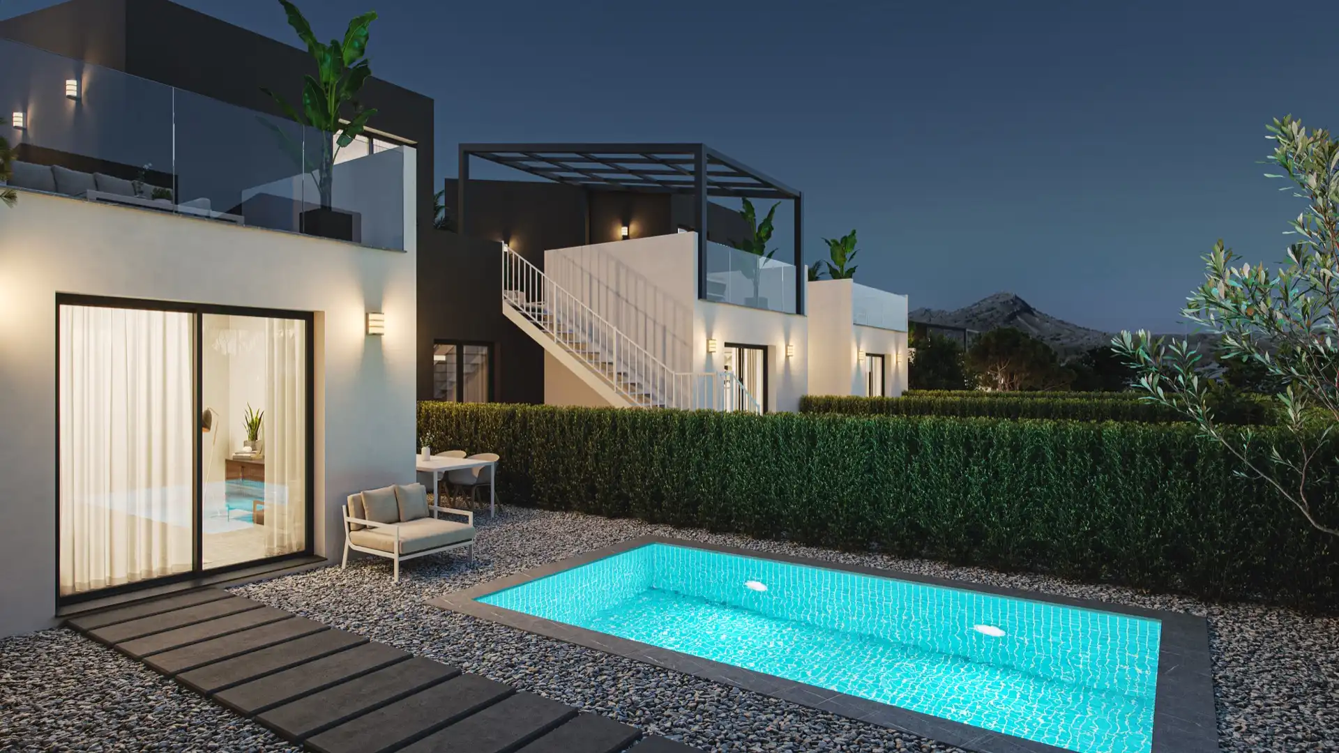 Vista exterior de Casa adosada en venta en Murcia con Aire acondicionado, Jardín privado y Terraza