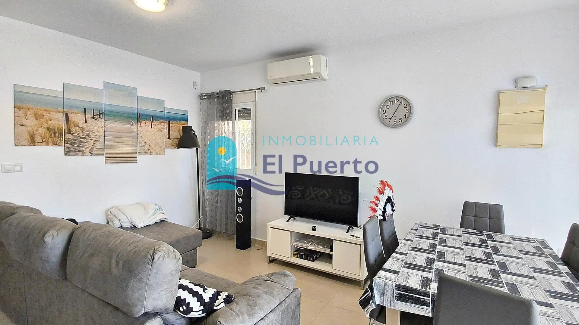 Sala de estar de Piso en venta en Mazarrón con Aire acondicionado, Calefacción y Jardín privado
