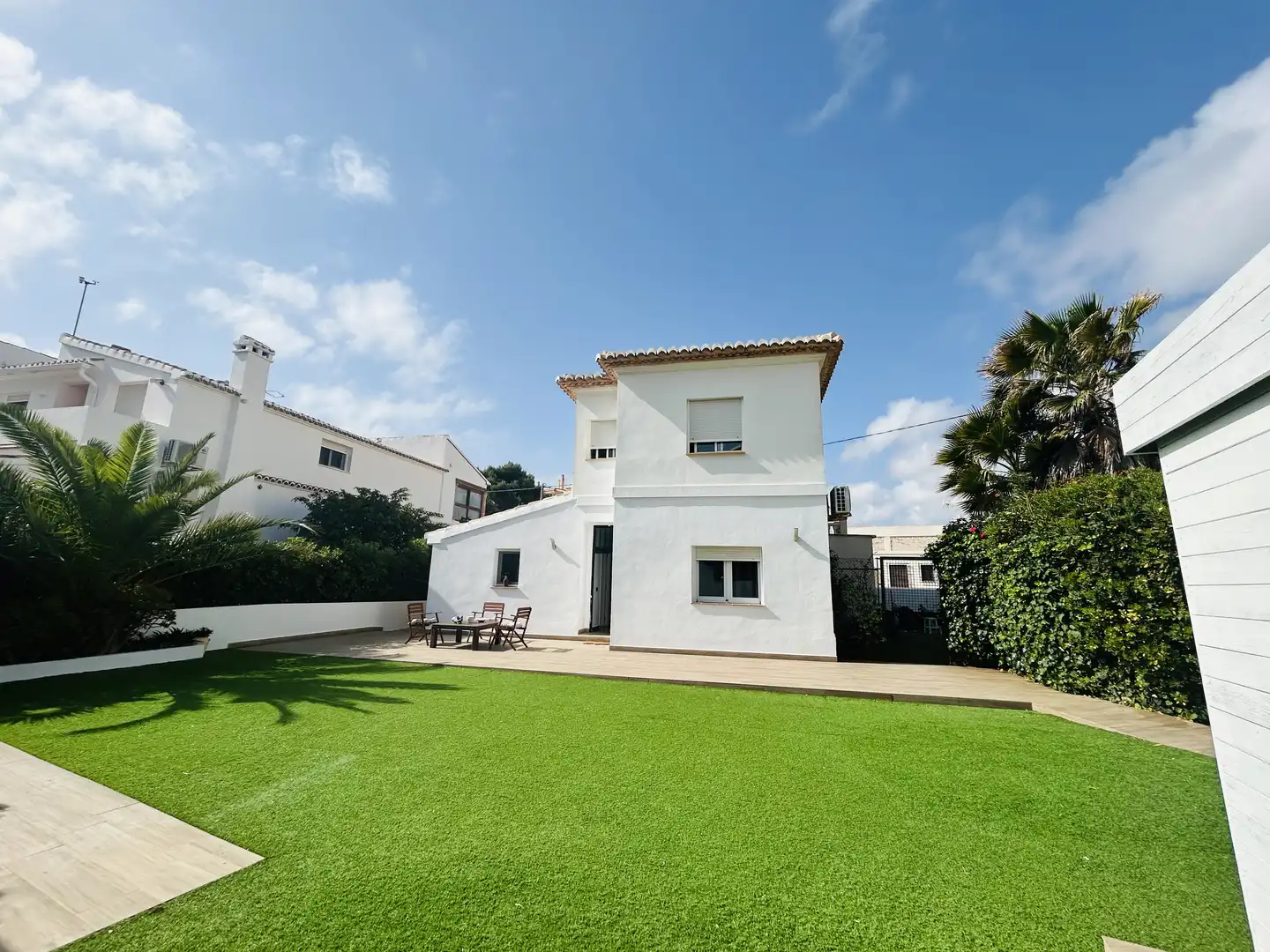 Vista exterior de Casa o chalet de alquiler en Jávea / Xàbia con Aire acondicionado, Calefacción y Jardín privado