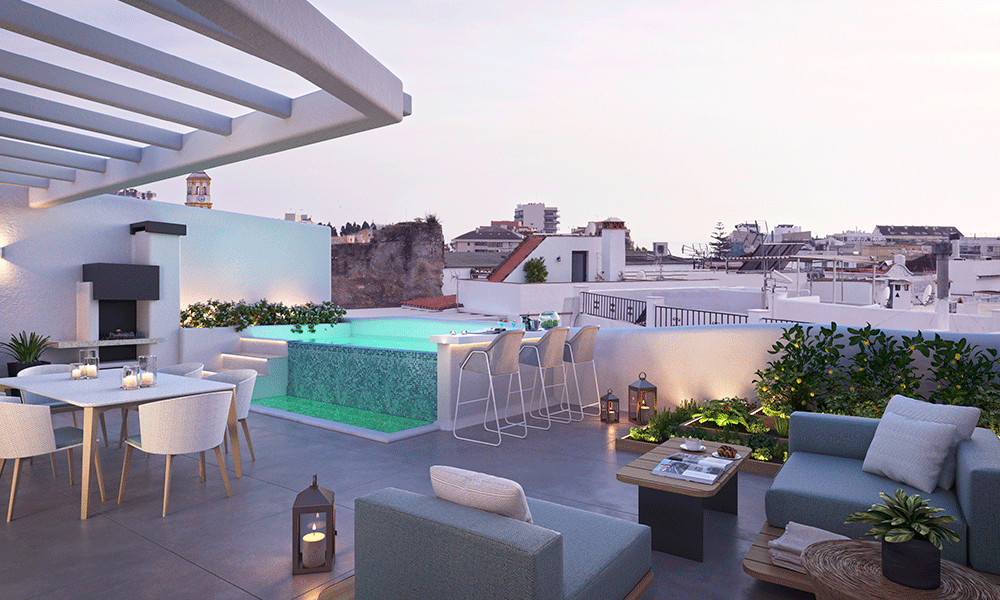 Terrace of Apartment to rent in Marbella  with Air Conditioner, Heating and Private garden