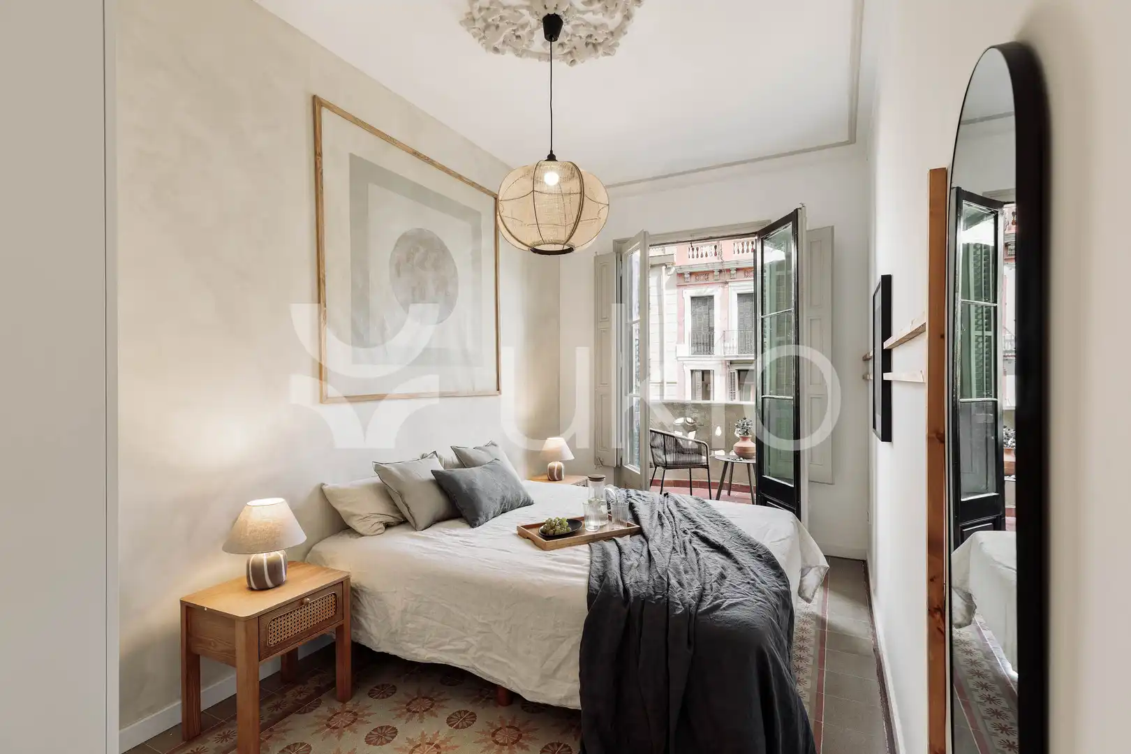 Habitación de Apartamento de alquiler en Barcelona con Aire acondicionado, Calefacción y Amueblado