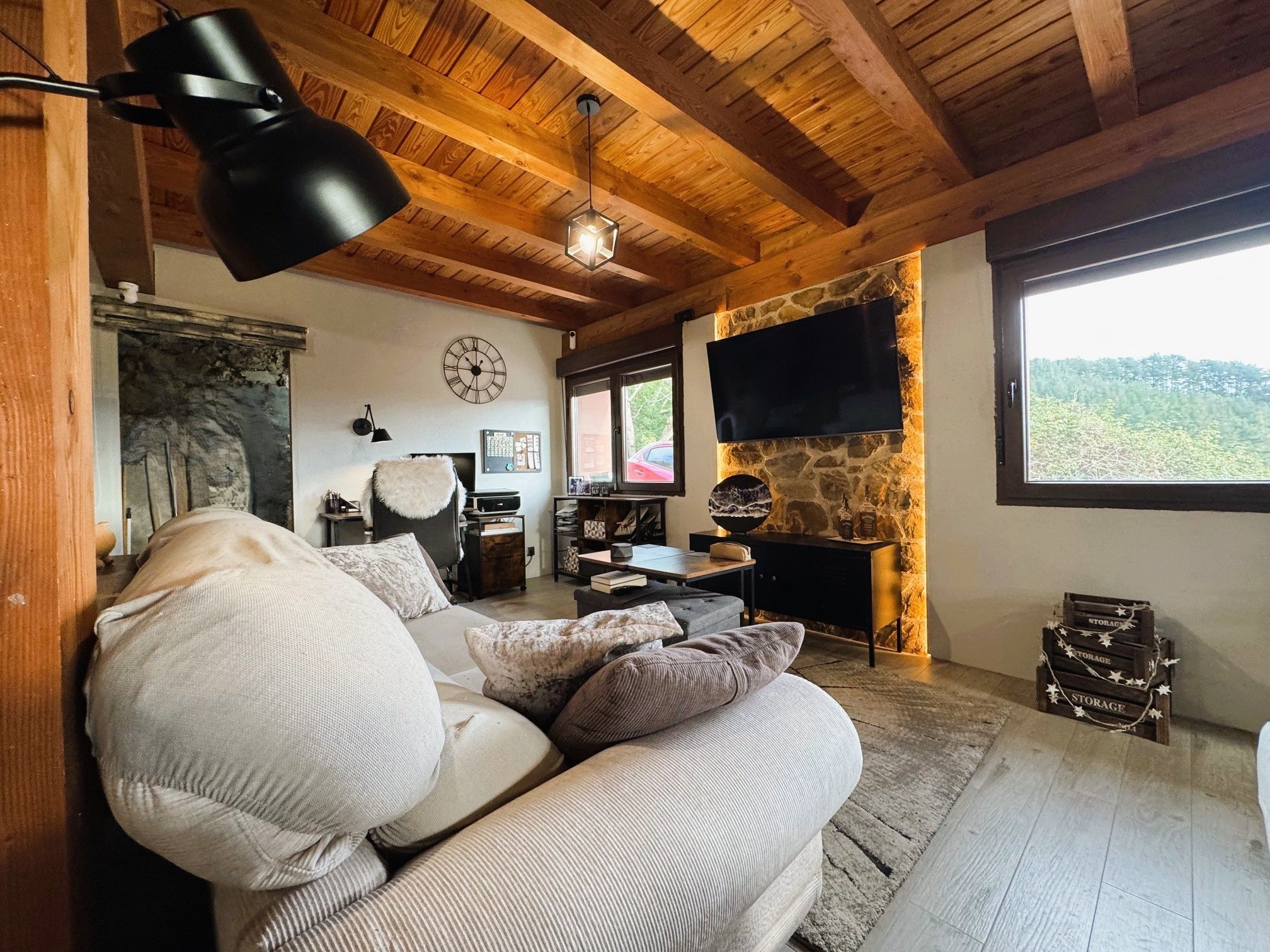 Wohnzimmer von Country house zum verkauf in Gernika-Lumo mit Heizung, Privatgarten und Parkett