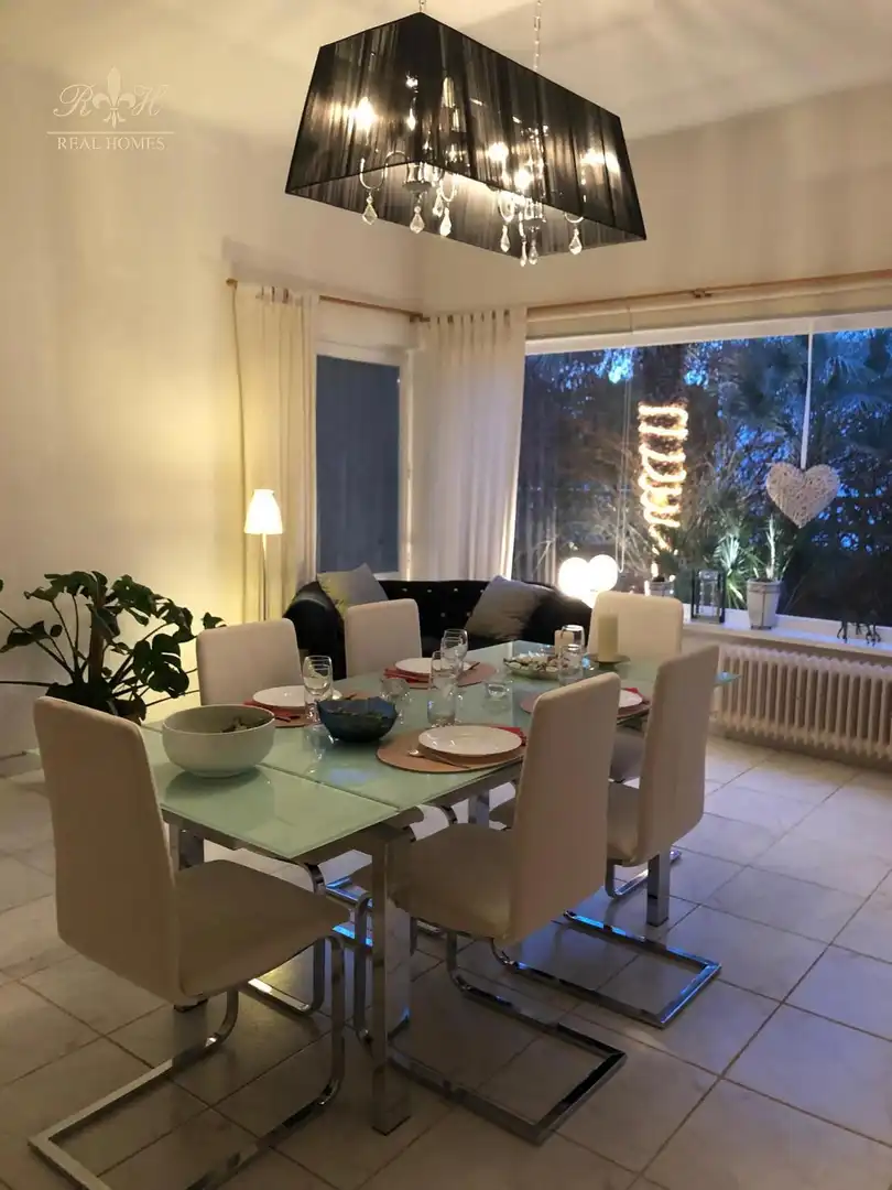 Esszimmer von Haus oder Chalet zur Miete in L'Alfàs del Pi mit Klimaanlage, Terrasse und Schwimmbad