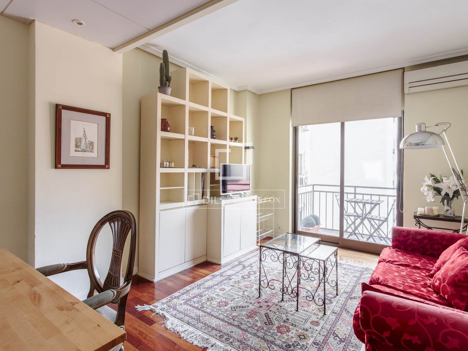 Sala d'estar de Pis de lloguer en  Madrid Capital amb Aire condicionat, Calefacció i Parquet