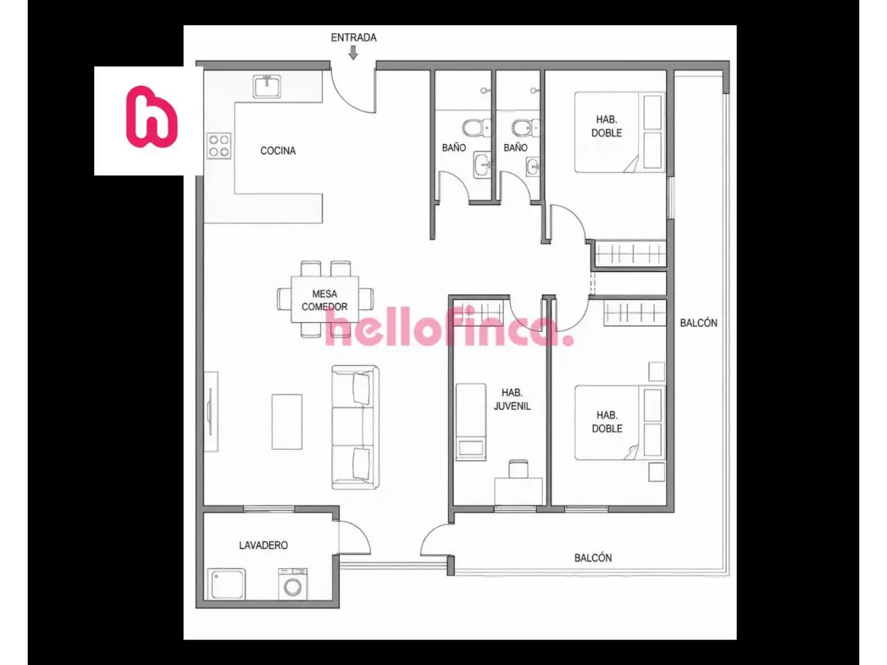 Wohnung zum Verkauf in Sant Celoni mit Klimaanlage, Heizung und Balkon