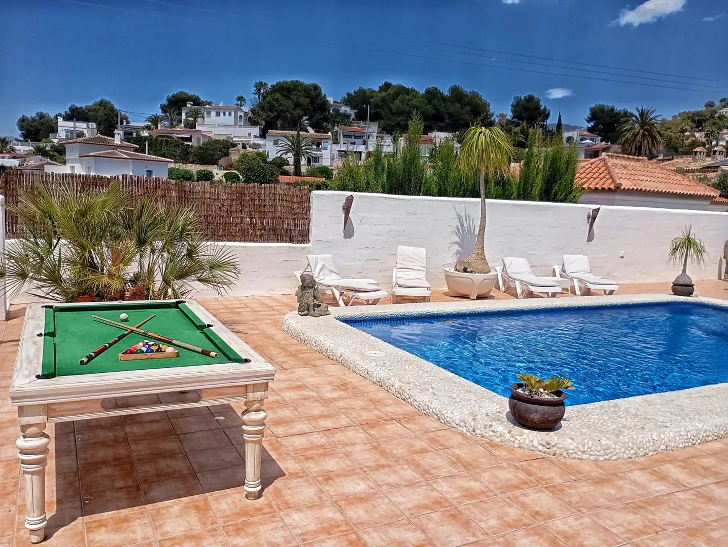 Piscina de Casa o chalet de alquiler en Moraira con Aire acondicionado, Calefacción y Jardín privado