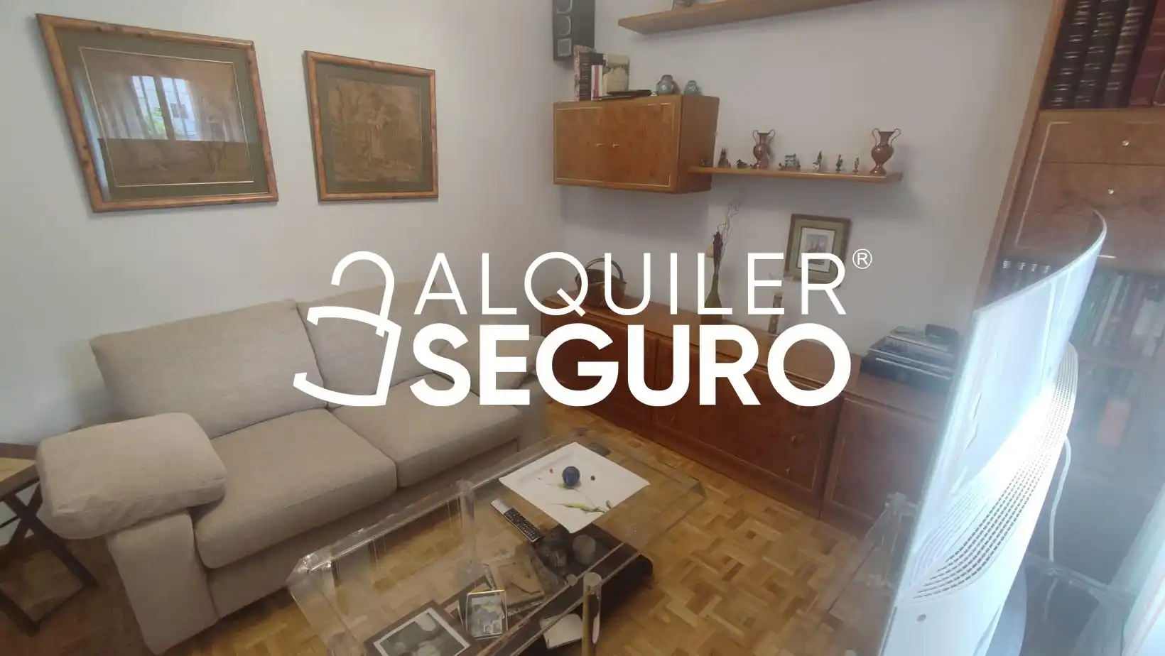 Sala d'estar de Pis de lloguer en Madrid amb Calefacció, Terrassa i Moblat