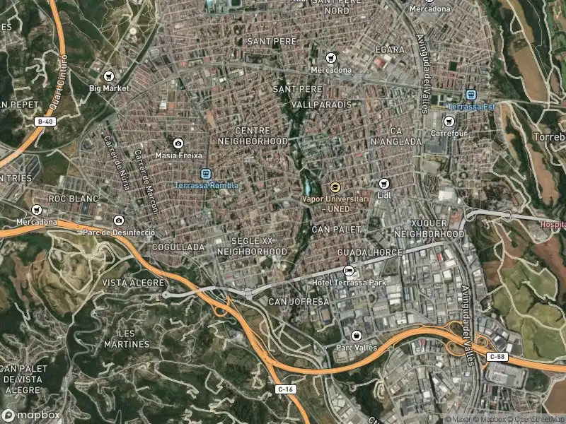 Vista exterior de Piso en venta en Terrassa