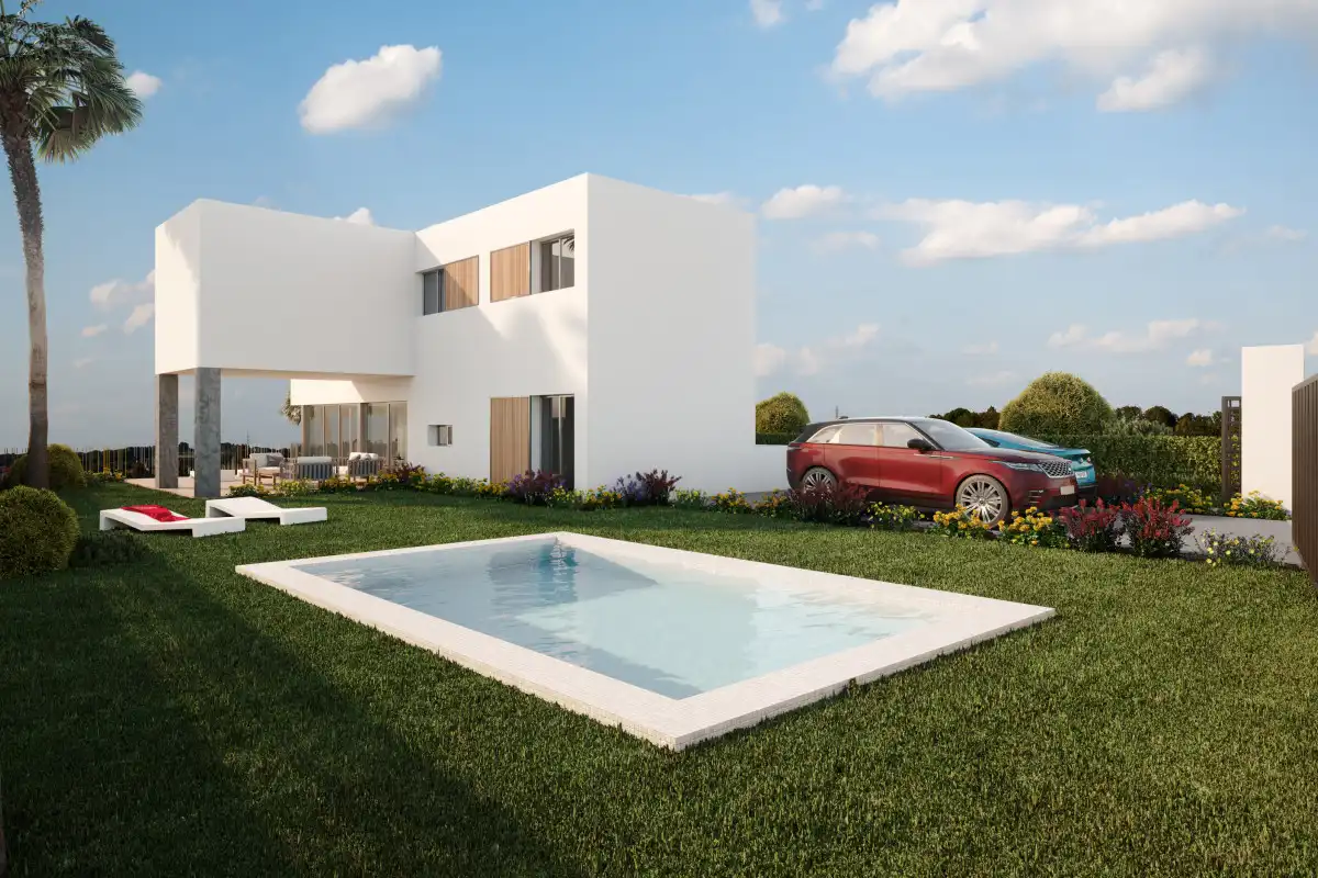 Piscina de Casa o xalet en venda en Algorfa amb Jardí privat, Terrassa i Piscina