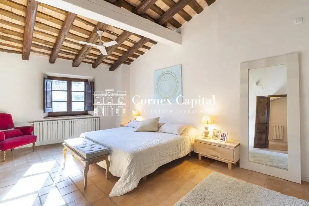 Schlafzimmer von Haus oder Chalet zur Miete in Vilopriu mit Klimaanlage, Heizung und Privatgarten