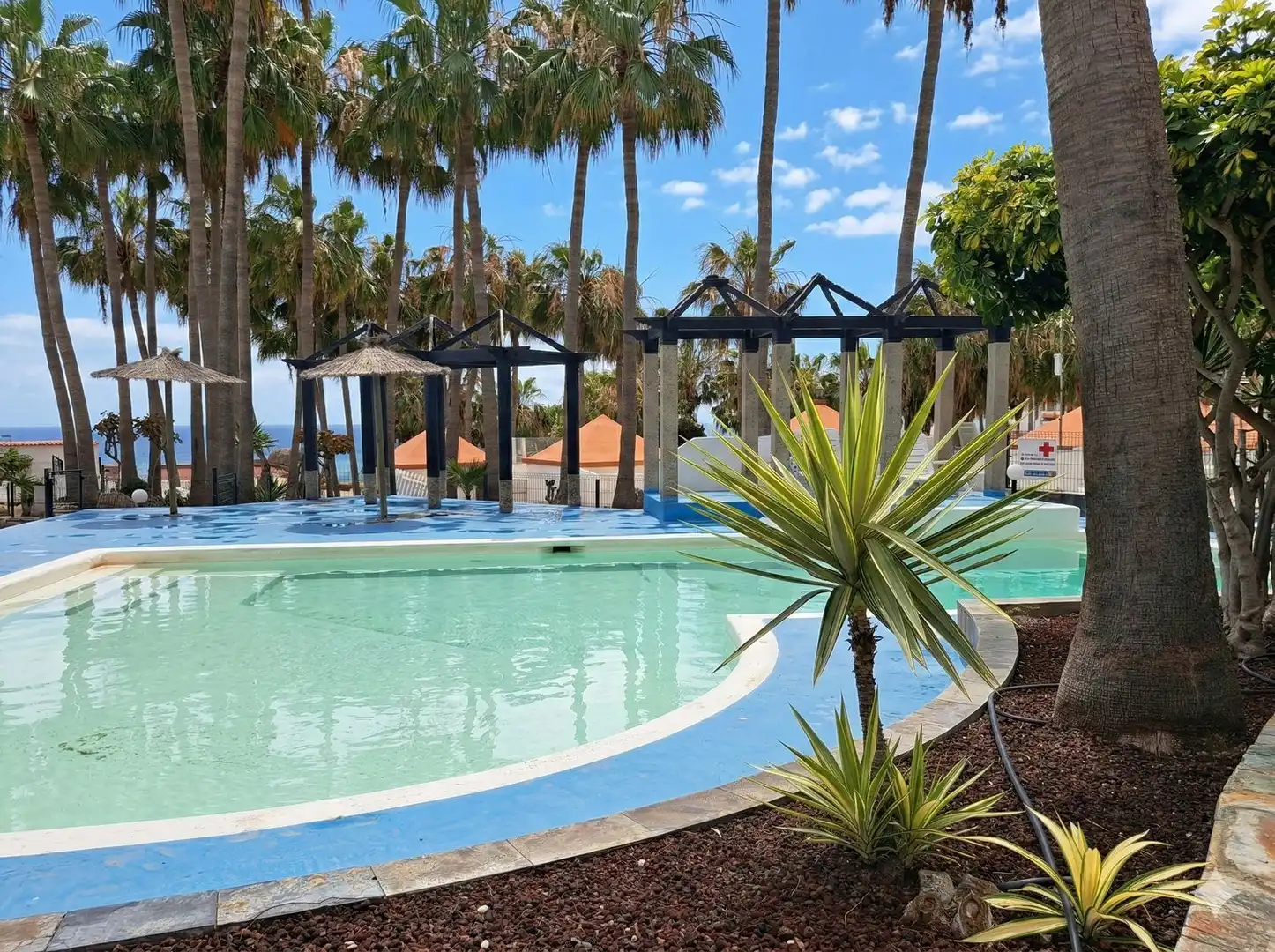 Schwimmbecken von Wohnung zum Verkauf in Pájara mit Privatgarten, Terrasse und Gemeinschaftspool